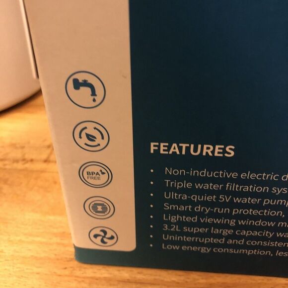 Dogness Pet Smart Water Fountain PLUS (LARGE PETS) White Auto Shuts Off 3.2 L - Picture 10 of 13